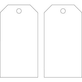 Blank Accident Prevention Tags, 2 Sided, 25/Pkg, Polyester, 3"W x 5-3/4"H