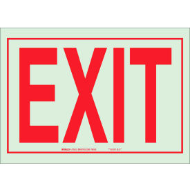 Exit Sign, Polyester; Polystyrene, 14"W x 10"H