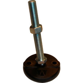 Metric Nylon Leveling Mount w/ Bolt - Nylon - M12 x 102mm Bolt - 50mm Dia. x 123mm H - 1815 Kg Cap