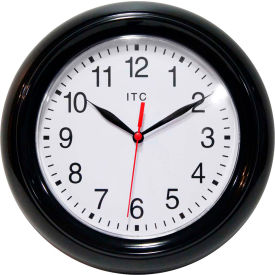 8.75" Round Focus Wall Clock - Black