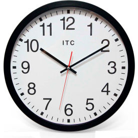 14" Round Obsidian Wall Clock - Black