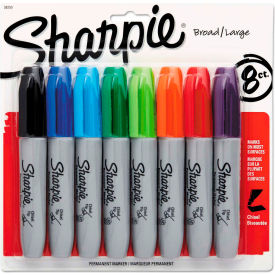 Permanent Marker - 5.3mm Chisel Tip - Assorted - 8 Pack