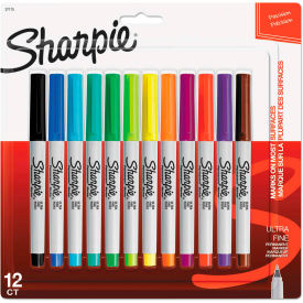 Permanent Markers - Ultra Fine Point - Assorted Colors - 12 Pack
