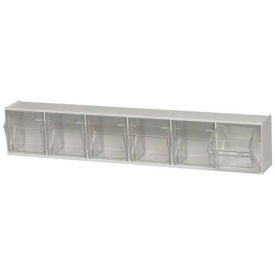 Quantum Tip Out Storage Bin - 6 Compartments White