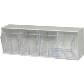 Quantum Tip Out Storage Bin - 4 Compartments White