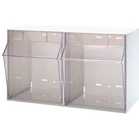 Quantum Tip Out Storage Bin - 2 Compartments White