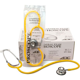 Proscope SPU 670 SPU Dual Head Stethoscope, 32.25" Length, Yellow