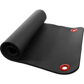 Premium Hanging Club Exercise Mat - 72"L x 23"W x 5/8" Thick - Jet Black
