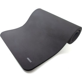 Exercise Mat - 56"L x 23"W x 5/8" Thick - Jet Black