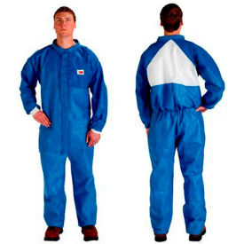 Disposable Coverall, Knit Cuffs & Knit Ankles, Blue, 2X-Large, 25/Case