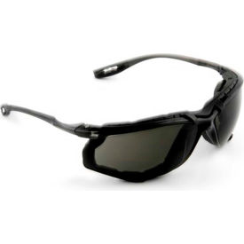 Virtua Safety Glasses with Foam Gasket, Black Frame, Gray Lens
