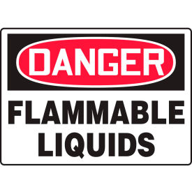 Danger Sign, Flammable Liquids, 10"W x 7"H, Aluminum