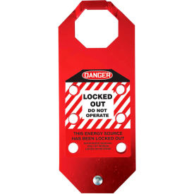 Stopout Aluma-Tag Hasp, Danger Locked Out Do Not Operate, Aluminum
