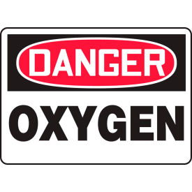 Danger Sign, Oxygen, 14"W x 10"H, Aluminum
