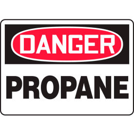 Danger Sign, Propane, 14"W x 10"H, Aluminum