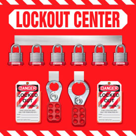 Accuform KST814 Stopout, 6 Padlock Capacity, Aluminum
