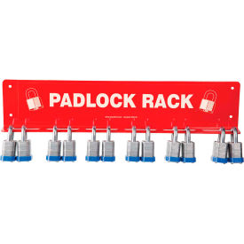Padlock Shelf Rack, 24-36 Padlock Capacity, Steel