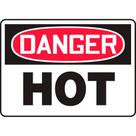 Danger Sign, Hot, 14"W x 10"H, Adhesive Vinyl