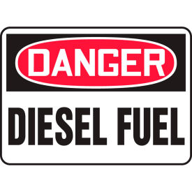 Danger Sign, Diesel Fuel, 10"W x 7"H, Plastic