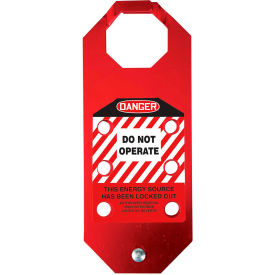 Stopout Aluma-Tag Hasp, Danger Do Not Operate, Aluminum