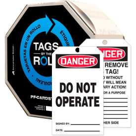Danger Do Not Operate Tag, RP-Plastic, 250/Roll