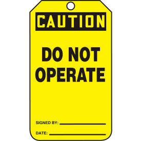 Caution Do Not Operate Tag, PF-Cardstock, 25/Pack