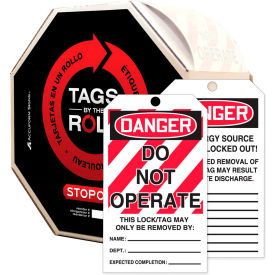 Danger Do Not Operate Tag, PF-Cardstock, 250/Roll