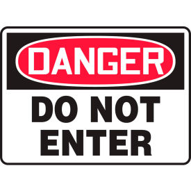 Danger Sign, Do Not Enter, 14"W x 10"H, Aluminum