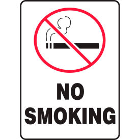 No Smoking (Graphic) Sign, 10"W x 14"H, Aluminum