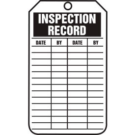 Safety Inspection Tag, PF-Cardstock, 25/Pack