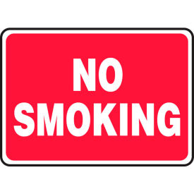 No Smoking Sign, 14"W x 10"H, Adhesive Vinyl