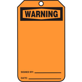 Warning Tag, RP-Plastic, 25/Pack
