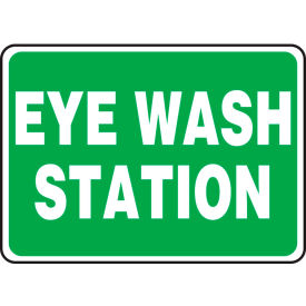 Eye Wash Station Sign, 10"W x 7"H, Adhesive Vinyl