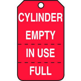Cylinder Empty In Use Full Tag, PF-Cardstock, 25/Pack