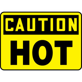Caution Sign, Hot, 10"W x 7"H, Aluminum