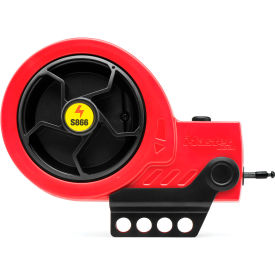 9'L Retractable Cable Lockout Device, Nylon Cable, Red/Black, S866