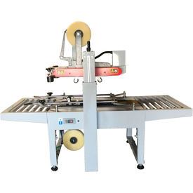 Semi-Automatic Adjustable Case Sealer, Top & Bottom Belt Drive, 2" Tape Head