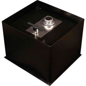In-Ground Floor Safe with Dial Lock - Dimensions: 13-1/2"W x 15"D x 11-3/4"H - Color: Black