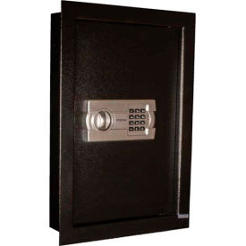 In-Wall Safe - Electronic Lock - 13-7/8"W x 3-5/8"D x 20-3/4"H Black