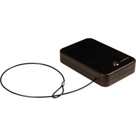 Portable Safe SPS-02 - Key Lock - 6-1/2"W x 9-11/16"D x 1-3/4"H - Black