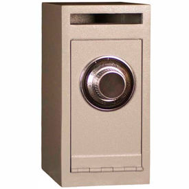 Front Drop Slot Deposit Safe Dial Combo Lock - 6"W x 8"D x 12"H - Cream