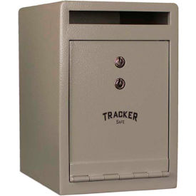 Front Drop Slot Depository Safe - Dual Key Lock - 8"W x 10"D x 12"H Cream