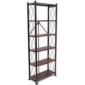 Origami 6 Tier Bookshelf 24"L x 10-3/5"W x 65"H Bronze