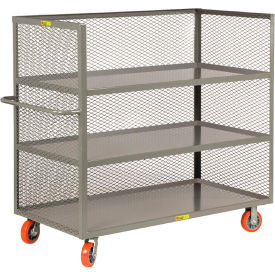 3 Sided Mesh Bulk Truck, 3 Shelves, 3600 lb. Capacity, 53-1/2"L x 24"W x 57"H