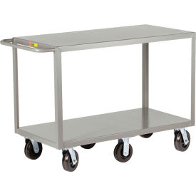 Shelf Truck w/2 Shelves, 3600 lb. Capacity, 53-1/2"L x 24"W x 36"H, Gray