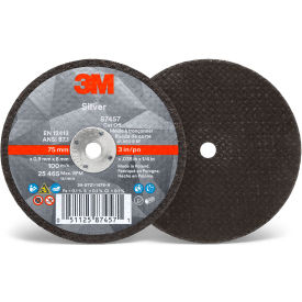 Silver Cut-off Wheel, 6-3/8" x .035" x 1/4" T1, Ceramic Grain, 36 Grit