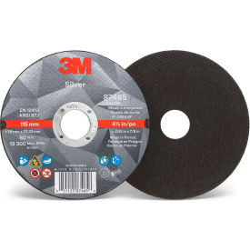 Silver Cut-off Wheel, 5" x 0.45" x 7/8" T1, Ceramic Grain, 36 Grit