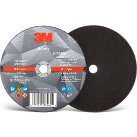 Silver Cut-off Wheel, 4" x 0.06" x 3/8", Ceramic Grain, 36 Grit
