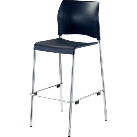 31"H Barstool - Plastic Seat - Black