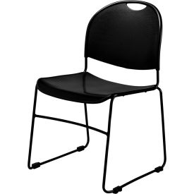Commercialine Stack Chair - Polypropylene - Black - 850-CL